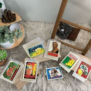 Vintage Lot of 7 Souvenir Travel
Window Camper Decals Lindgren-Tuner Co. WA